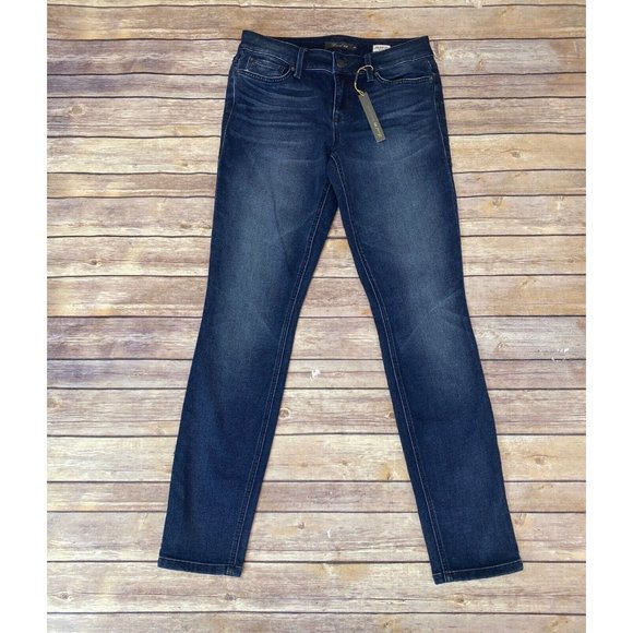 Level 99 Mid Rise Liza Skinny Denim Jeans Dark Wash 25/26 - Picture 1 of 5